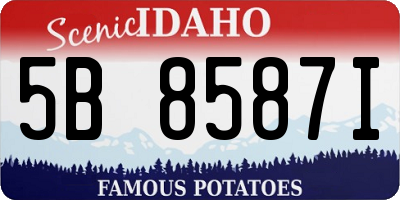 ID license plate 5B8587I