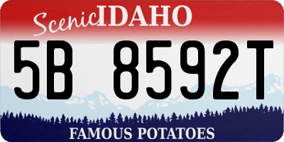 ID license plate 5B8592T