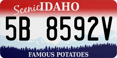 ID license plate 5B8592V