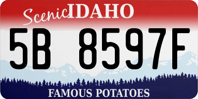 ID license plate 5B8597F