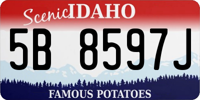 ID license plate 5B8597J