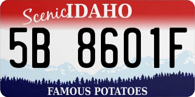 ID license plate 5B8601F