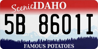ID license plate 5B8601I