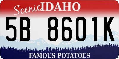ID license plate 5B8601K