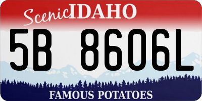 ID license plate 5B8606L