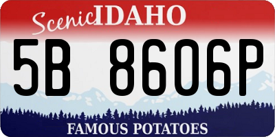 ID license plate 5B8606P