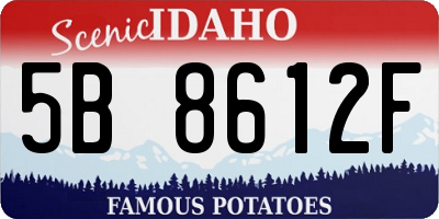 ID license plate 5B8612F