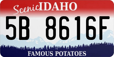 ID license plate 5B8616F