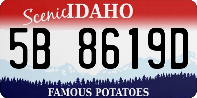 ID license plate 5B8619D