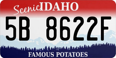 ID license plate 5B8622F
