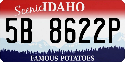 ID license plate 5B8622P