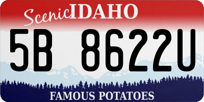 ID license plate 5B8622U