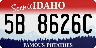 ID license plate 5B8626C