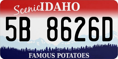 ID license plate 5B8626D