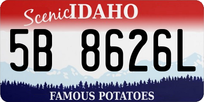 ID license plate 5B8626L