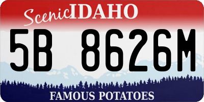 ID license plate 5B8626M