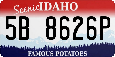 ID license plate 5B8626P