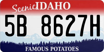 ID license plate 5B8627H