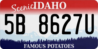 ID license plate 5B8627U