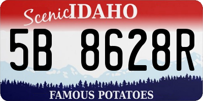 ID license plate 5B8628R