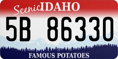 ID license plate 5B8633O