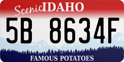 ID license plate 5B8634F