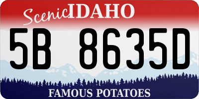 ID license plate 5B8635D