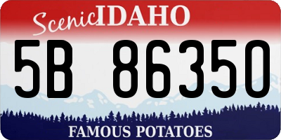 ID license plate 5B8635O