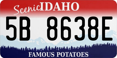 ID license plate 5B8638E