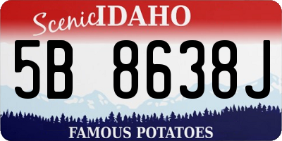 ID license plate 5B8638J