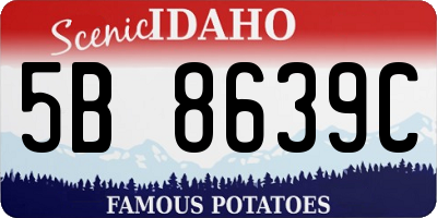 ID license plate 5B8639C