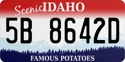 ID license plate 5B8642D
