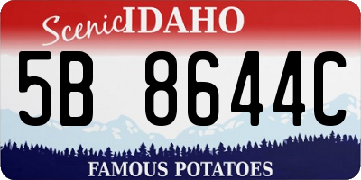 ID license plate 5B8644C
