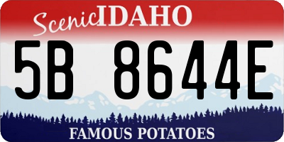 ID license plate 5B8644E