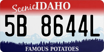 ID license plate 5B8644L