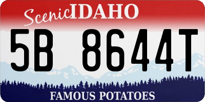 ID license plate 5B8644T