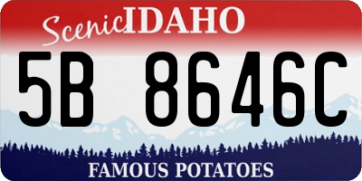 ID license plate 5B8646C