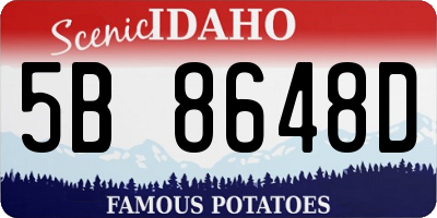 ID license plate 5B8648D