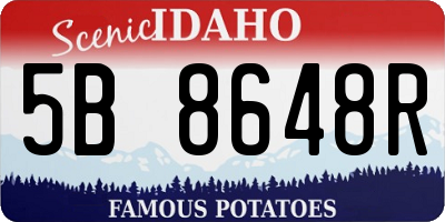 ID license plate 5B8648R