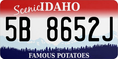 ID license plate 5B8652J