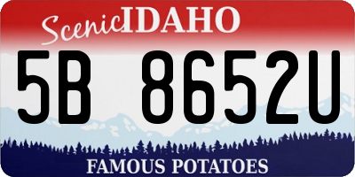 ID license plate 5B8652U