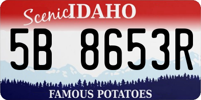 ID license plate 5B8653R