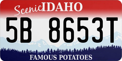 ID license plate 5B8653T