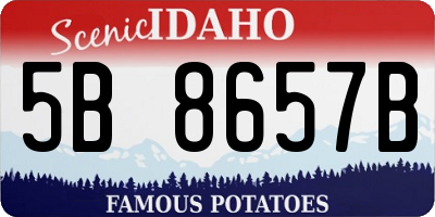 ID license plate 5B8657B