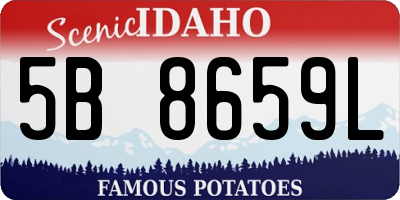 ID license plate 5B8659L