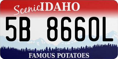 ID license plate 5B8660L