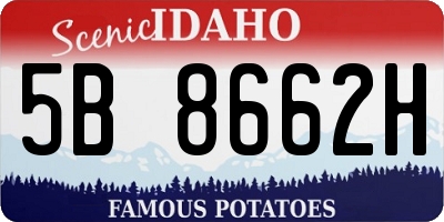 ID license plate 5B8662H