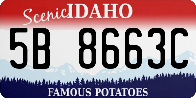 ID license plate 5B8663C