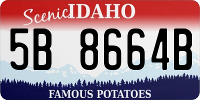 ID license plate 5B8664B