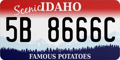 ID license plate 5B8666C